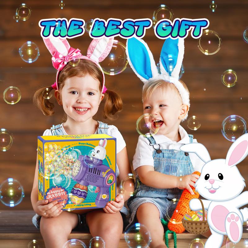 Bubble Machine for Toddlers 1-3, Automatic Bubble Maker with 5 Packs Refill Solution, Bubble Blaster, Party Favors