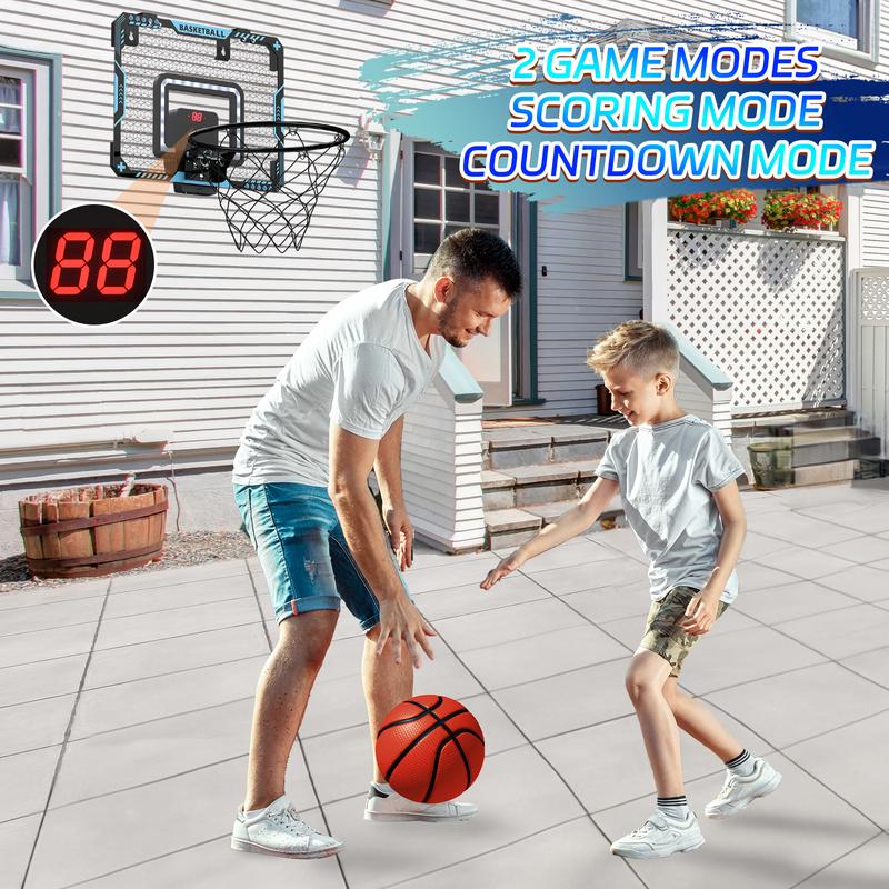 Mini Indoor Basketball Hoop with Electronic Scoreboard Portable Basketball Goal for Kids, Indoor Game Toy Birthday Christmas Gift for Boys Girls