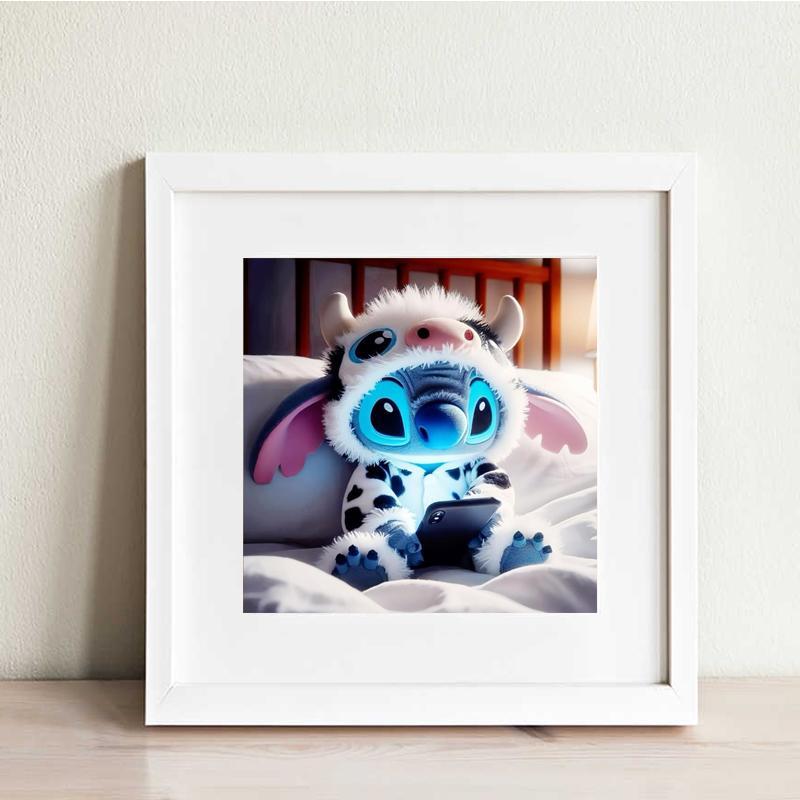 5D DIY Diamond Arts Colorful Painting Kit, Cartoon Animal Pattern Stitch, DIY Decorative Art Picture for Beginner, DIY Home Decor, Santa Presents