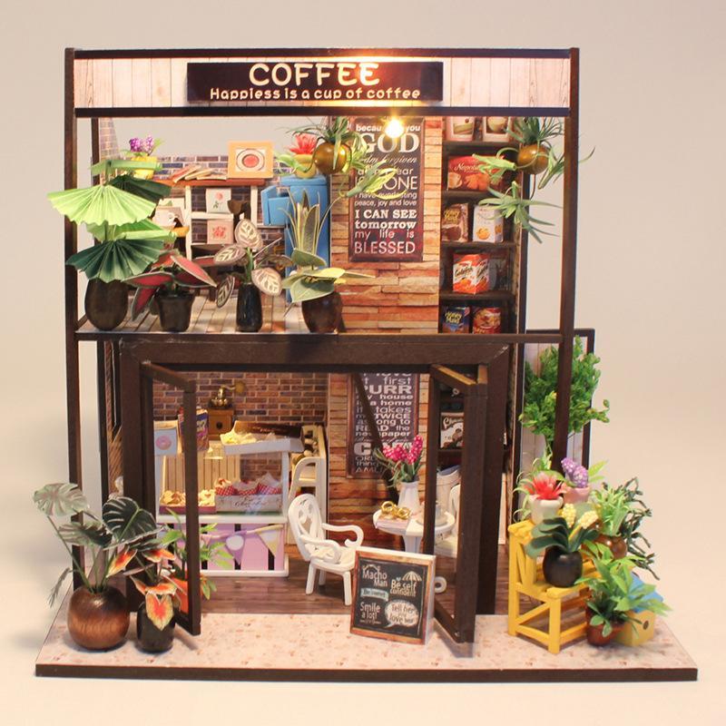 DIY Wooden Book Nook Kit, 1 Box DIY Miniature House Kit, 3D Desktop Decoration Ornament, DIY Model Kit, 3D Home Decorations, Stocking Fillers Gift