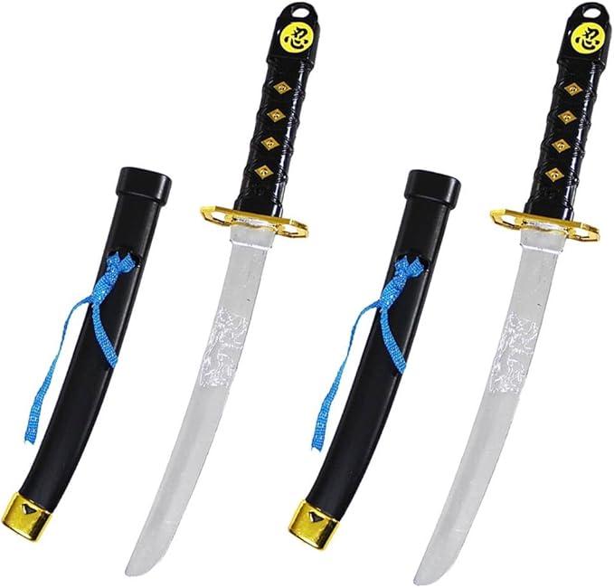 2 Pcs Plastic Samurai Sword Katana Sword Toy Sword Prop Plastic Sword Katana Cosplay 16.5