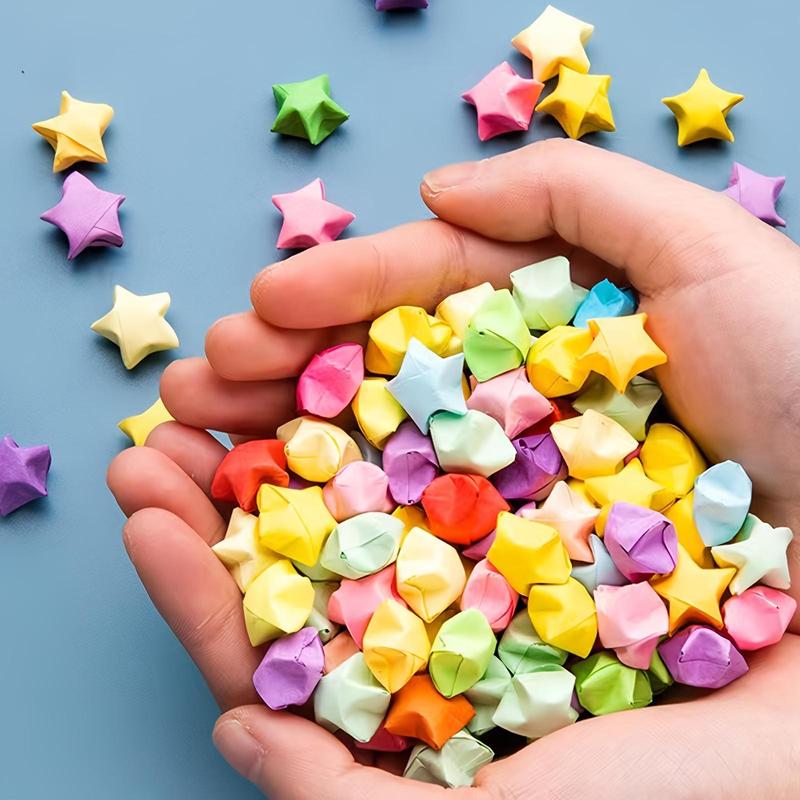 Mixed Color Origami Paper, 540pcs Strip Star Origami Papers, DIY Decorative Craft Paper for Kids & Adults, Creative Office Supplies