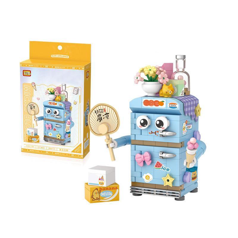 Miniature Refrigerator Building Block Set, 1 Set Mini Fridge Model Building Toy Room Decoration Crafts, Fun and Creative Blocks Building Toy Set