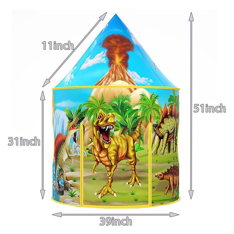 Dinosaur Play Tent 4-8 Year, Pop-up Adventure Tent Toys Indoor Outdoor indoor tent house