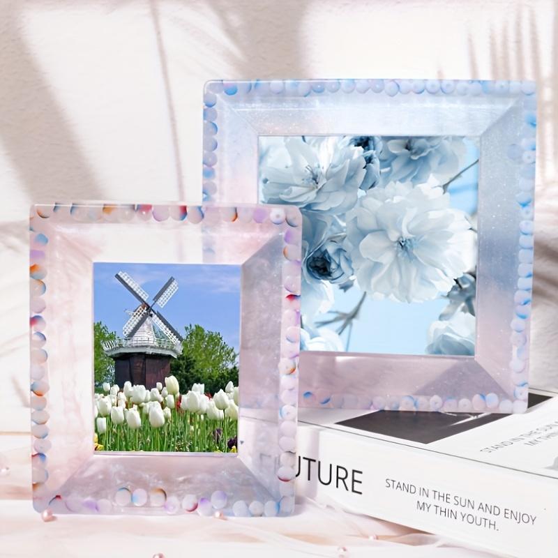 Large Square Photo Frame Silicone Mold, 1 Count DIY Candle & Soap Making Mold, Professional Display Stand Silicone Mold for Home Decor, Christmas Gift