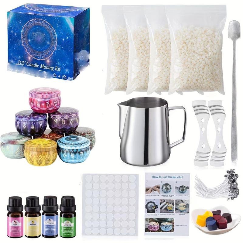 Constellation Themed DIY Candle Making Kit, 1 Set DIY Candle Making Kit with Essential Oil, Candle Making Supplies for Home Decor, Stocking Fillers Gift