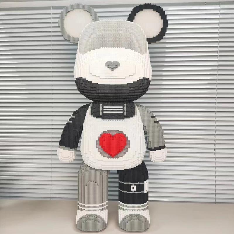 Large Christmas light Bear (17200 pcs)-Multi color compressed link small building block series