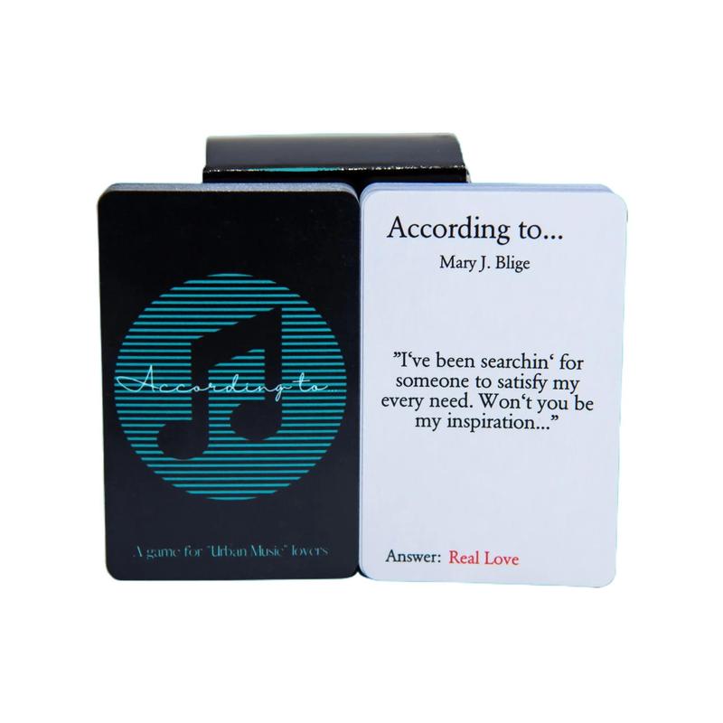 According to... Music Trivia Game deck of playingcard