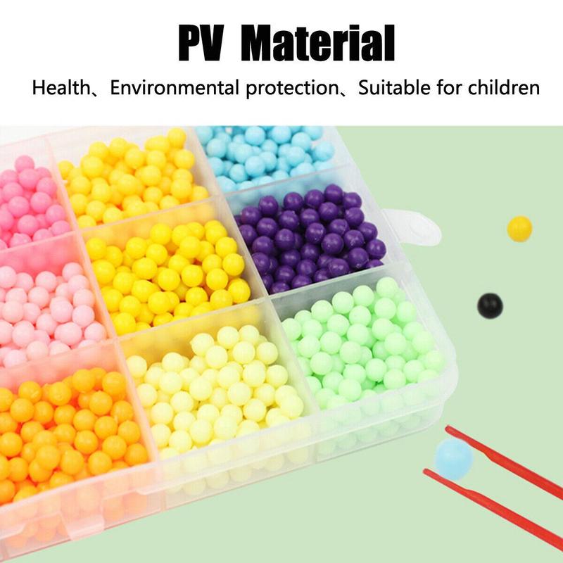 DIY Mini Bead Puzzle Children Educational Toy, 1 Set Creative 3D Handmade Bead Puzzle Build Kit Toys, Birthday Holiday Gift for Children