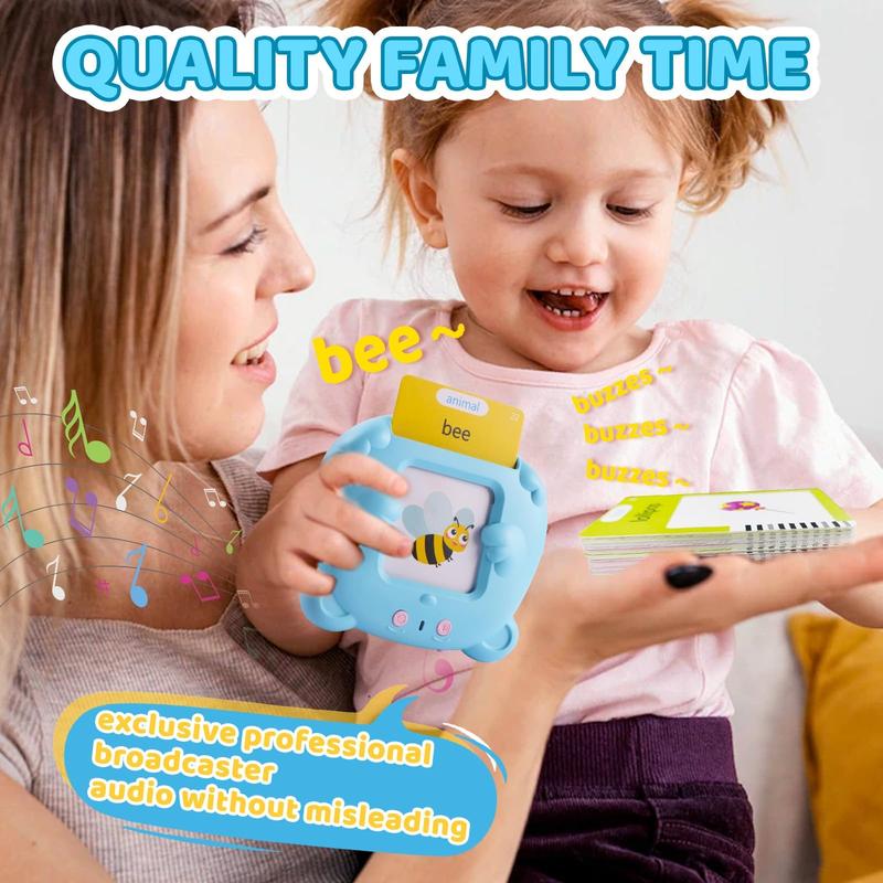 224 510(Spanish&English) Talking Flash Cards LearningMontessori Toys for Kids with 510(Spanish&English) Words Alphabet Bilingual,kids learning flashcard reader,Autism Sensory Toys, Learning Educational Toys Gifts for Age 1 2 3 4 5 Years Old Boys and Girls