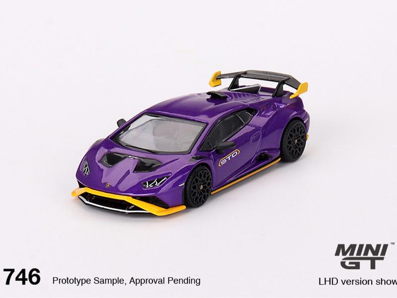 1:64 Mini GT Lamborghini Huracán STO (Viola Pasifae Purple) Diecast Model Car MGT00746