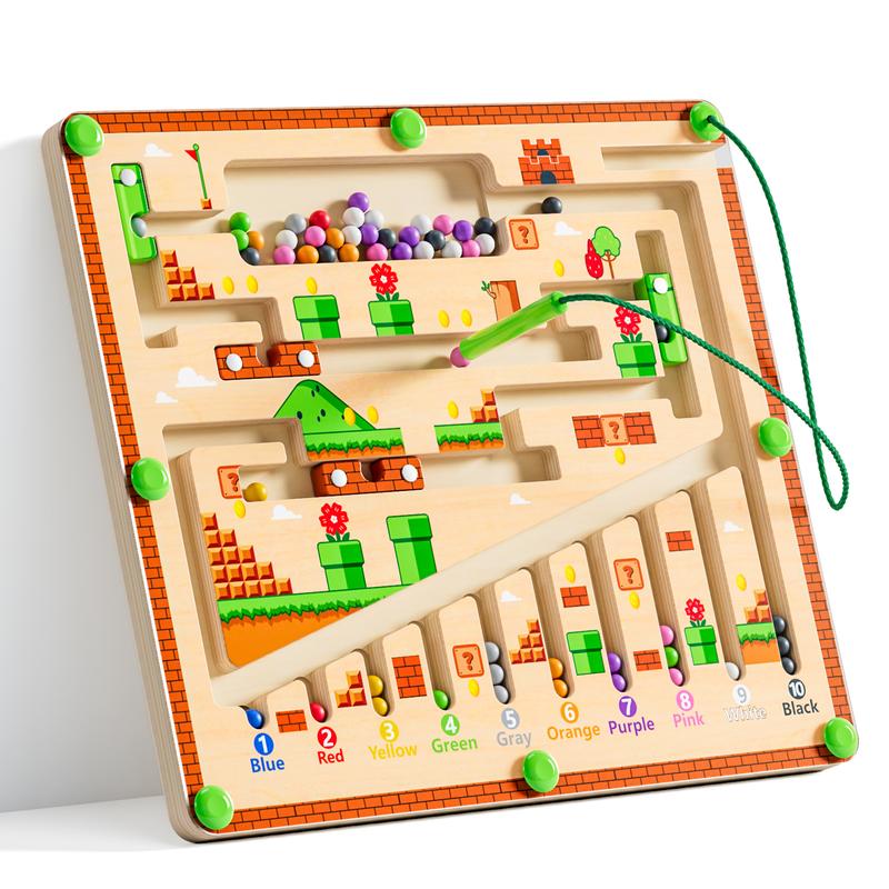 Magnetic Color and Number Maze，Magnetic Alphabet Maze, Learning Educational Toys,Valentines Day Gifts for Kids