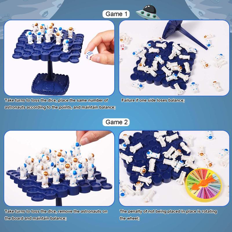 48Pcs Balance Tree Games, Balance Tree Astronaut Board Game for Kids & Adults, Parent-Child Interaction Family Party Team Stacking Balance Game, Montessori Game Educational Toys for Kids (Astronaut)