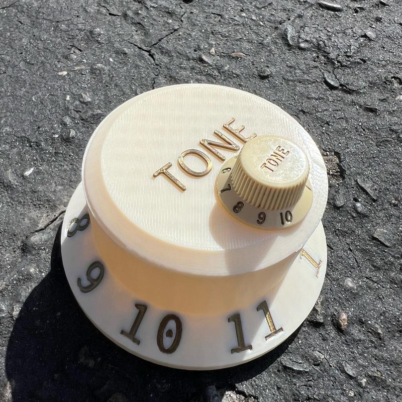 Aged White Guitar Knob Guitar Pick Holder