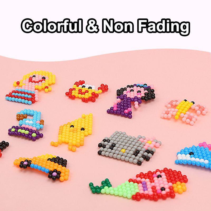DIY Mini Bead Puzzle Children Educational Toy, 1 Set Creative 3D Handmade Bead Puzzle Build Kit Toys, Birthday Holiday Gift for Children