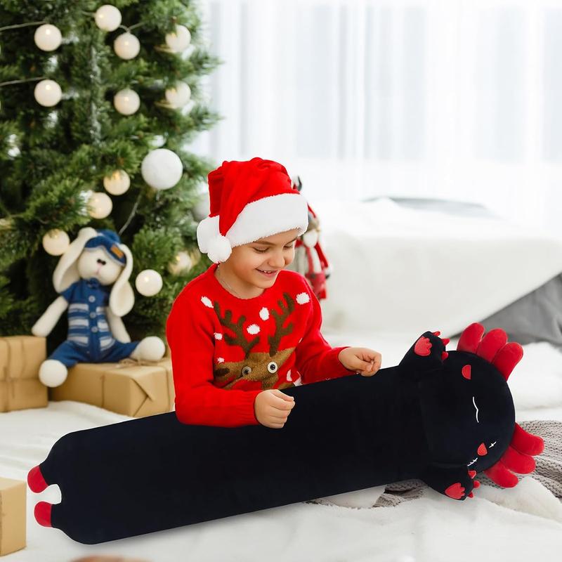 SNOWOLF 19.7“ 27.5” 35.4“ 43.3”Long Axolotl Stuffed Animals Soft Long Axolotl Plush Pillow Cute Axolotl Plush Body Pillow Gifts for Kids Girlfriend Christmas Valentine's Day