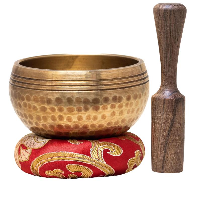 Himalayan Healing Yoga and Meditation Sound Bowl Set - Authentic Tibetan Singing Bowls Made in Nepal