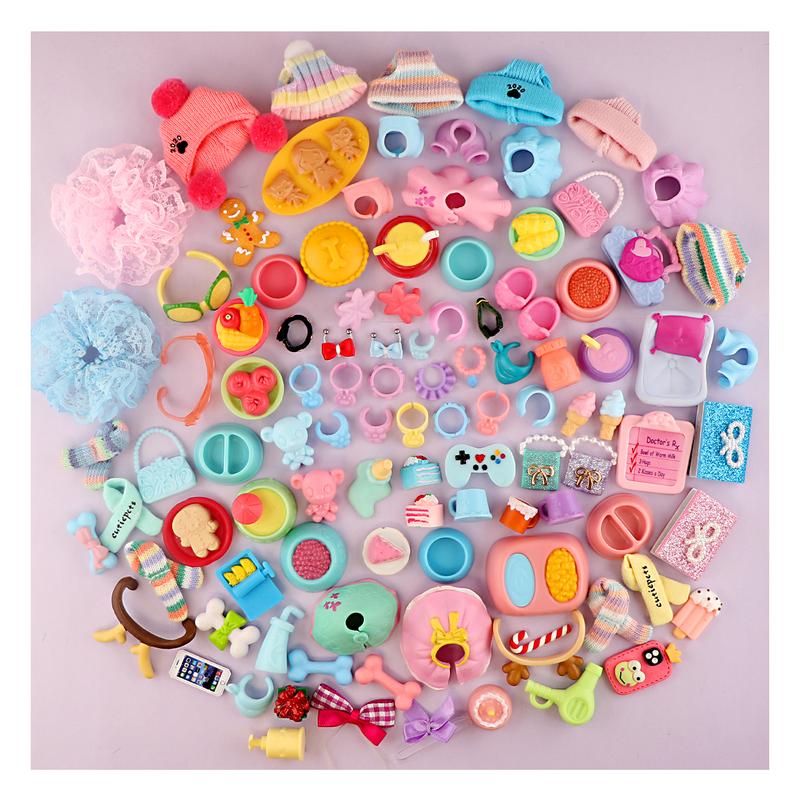 Minilpsshop 15 PC miniature cat and dog Accessories Random Collection