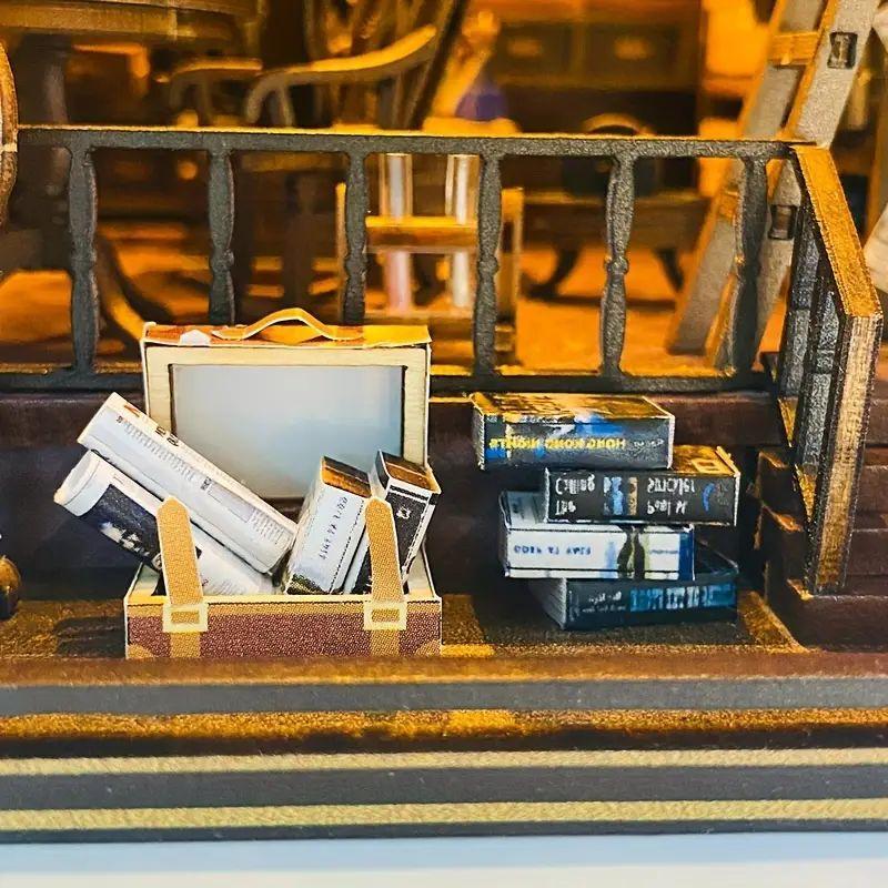 Wooden Puzzle Mini House Kit, DIY House Assembly Kit, Creative Gift, Wooden Mini House Accessories, Miniature House Decoration