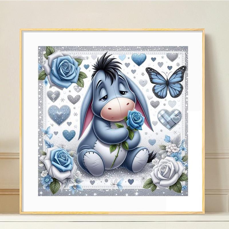 Eeyore Pattern DIY Diamond Arts Colorful Painting Kit without Frame, DIY 5D Diamond Arts Colorful Painting Kit, Wall Art Decor for Home Bedroom