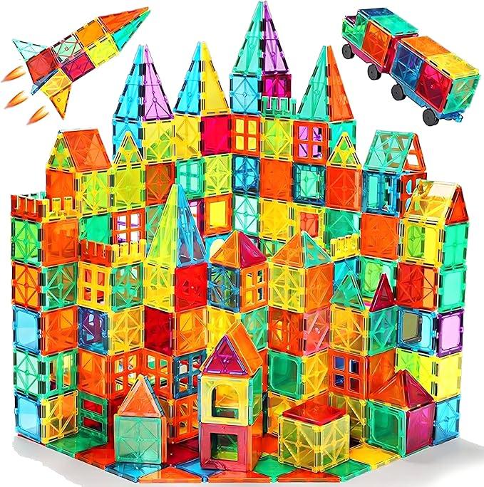 103 PCS Magnetic Building Tiles, Magnetic Tiles Kids Toys Magnet Toys for Toddler Magnetic Blocks Building Toys Preschool STEM Learning Sensory Montessori Toys for 3+ Year Old Boys and Girls, Safe Creativity Toddler Kids Toys, Christmas Toys Gift