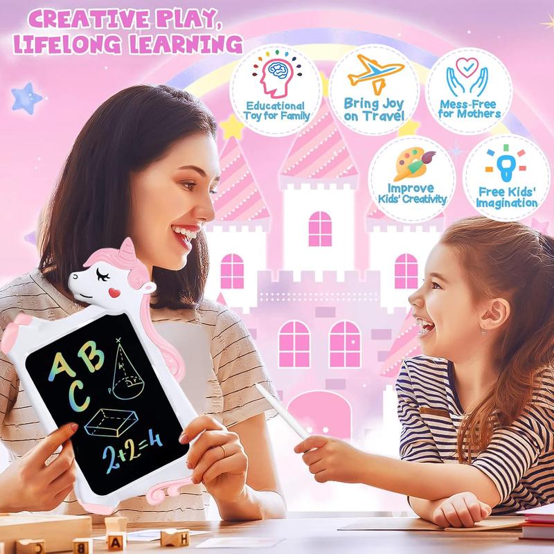 Pink Unicorn Tablet,Unicorn Toy Gifts for Girls Boys,LCD Writing Tablet for Kids,Toddler Travel Road Trip Essential Toy Gift for 3+4 5 6 7 8 Year Old,Doodle Draw Board,Easter Gifts Learning Birthday