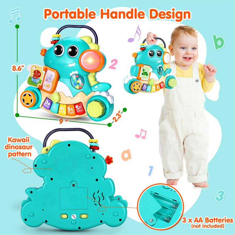 Moosia Baby Toys 6-12 Months Dinosaur Piano Music Light Up Toys for 1 Year Old Boys Girls Infant Toys for 7 8 9 10 12 18 Months Interactive Piano Keyboard Toys Baby Christmas 1st Birthday Gifts