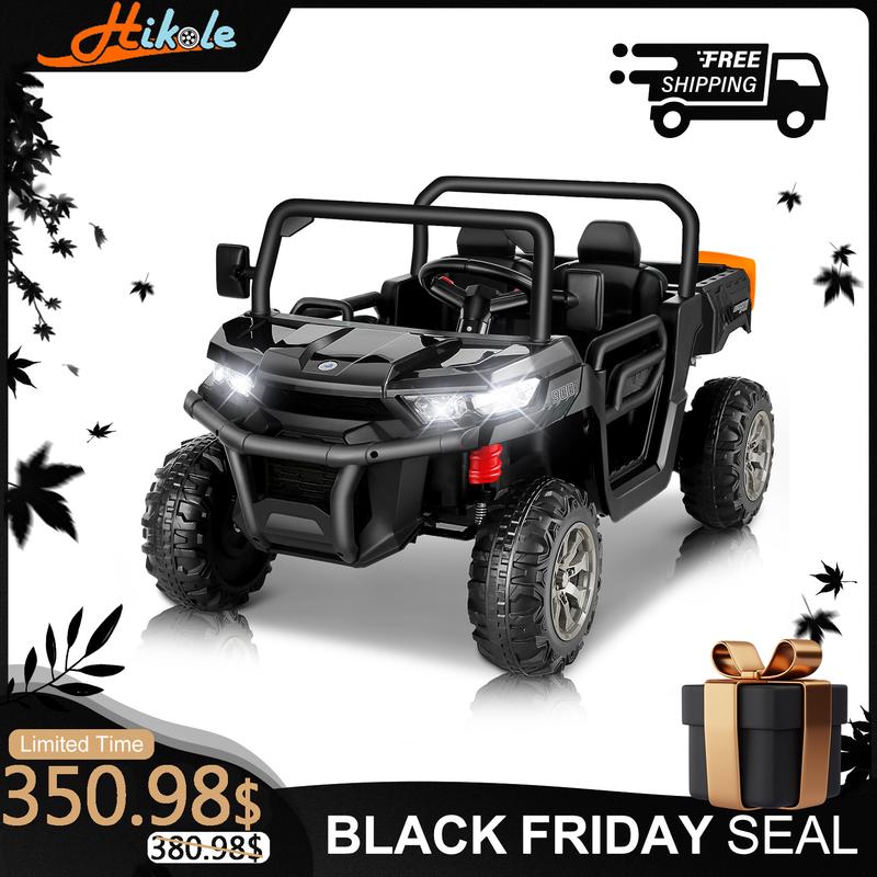 Hikole 24V Ride-ons Toys UTV with Electric Dump Bed & Remote Control, 2 Seater Kids UTV with Dump Truck for Boys Girls,Parent's Control,Shovel, Music Player, Outdoor Play Sets, Cool Toys, Kid Play Sets, Toys For Kids,Free Shipping
