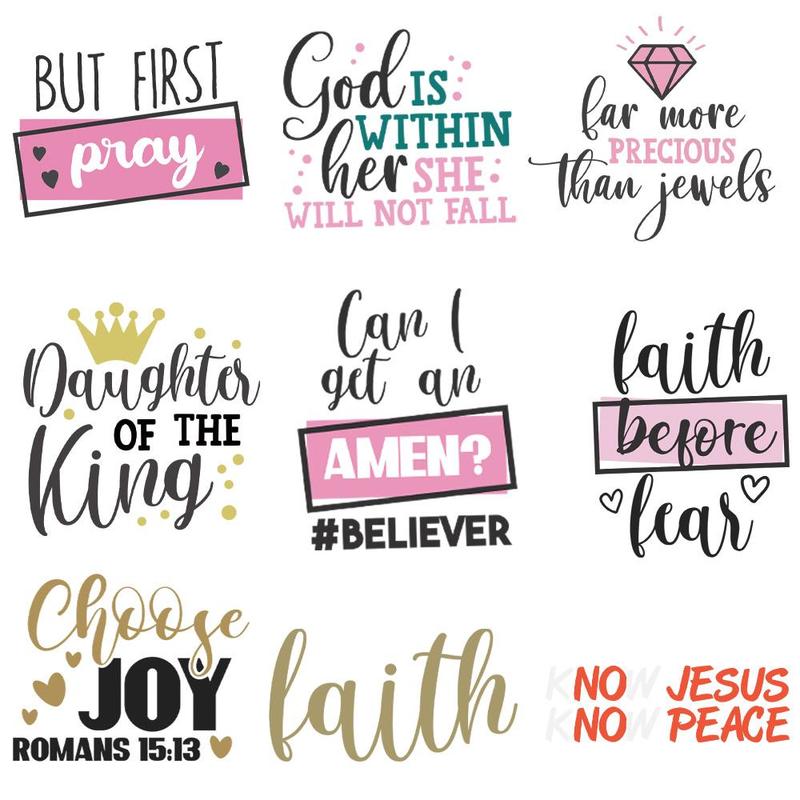Motivational Quote Pattern Heat Transfer Sticker, 9 Counts set DIY Heat Transfer Decal, Iron-on Heat Transfer Patches for DIY Clothes T-shirt, Boyfriend Gifts, Gifts for Girlfriend