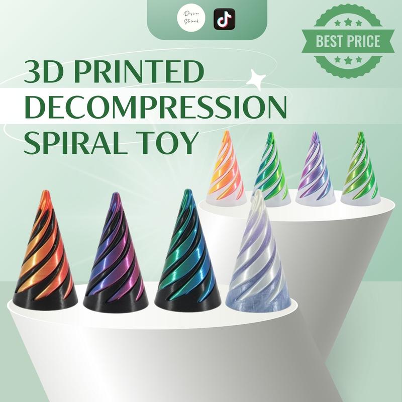 3D Printing Spiral Cone Fingertip Toys Decompression Artifact Gifts Children's Plastic Toys Desktop Ornaments Online Celebrity