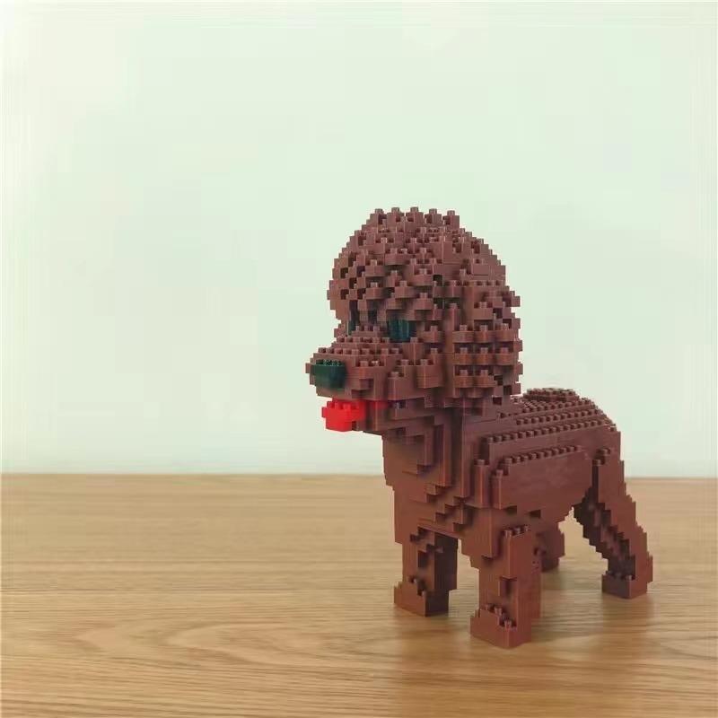 950pcs set Cartoon Dog Design Building Blocks, Creative Micro-Particle Assembled Building Blocks, Educational Building Blocks For Kids
