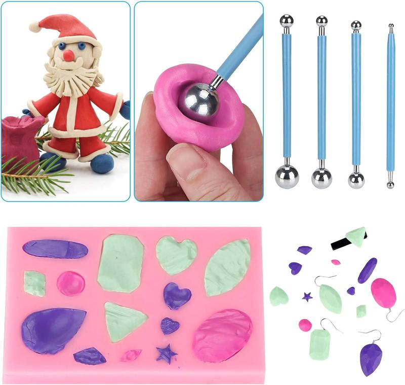 CiaraQ Polymer Clay-Oven Baked Modeling Clay with Sculpting Tools, 60 Colors, Gift Set for children