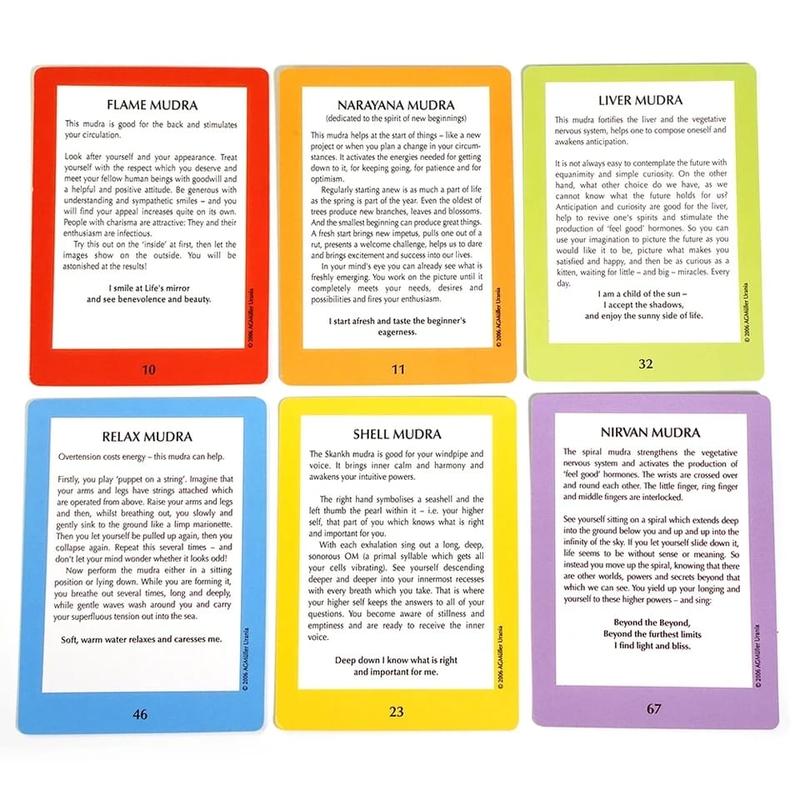 Mudras for Body, Mind ad Spirit: The Handy Course in Yoga Spiritual Meditation Accessories (68 cards Tarot Deck Oracle)