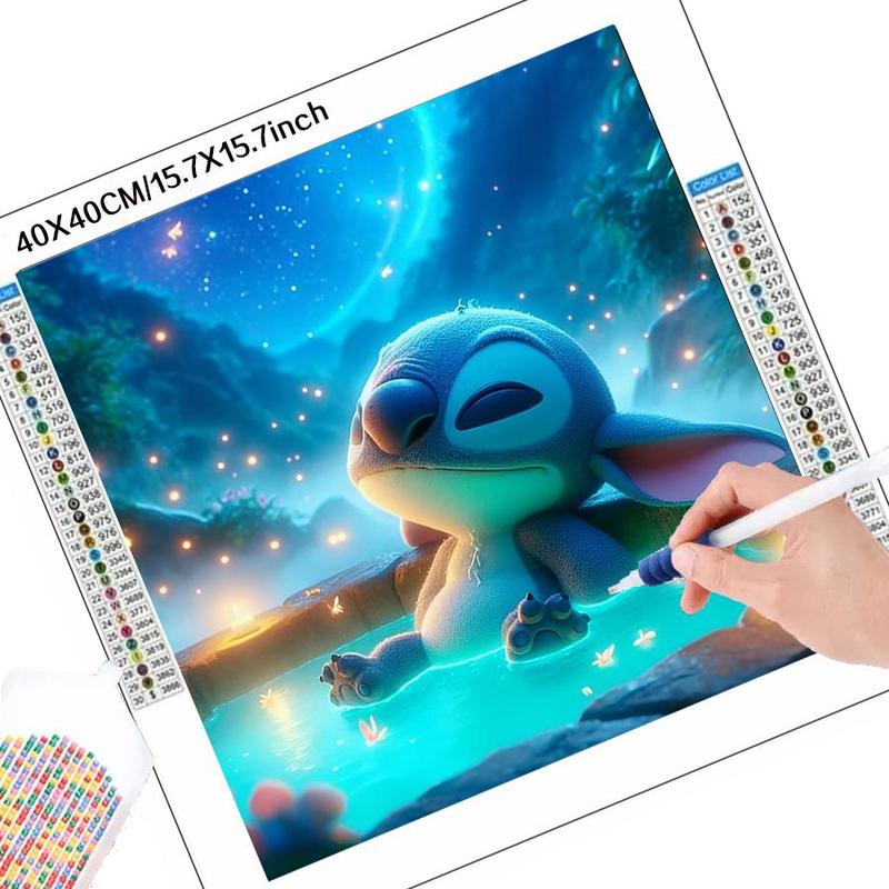 Cartoon Stitch Pattern DIY Diamond Arts Colorful Painting Kit without Frame, DIY 5D Diamond Arts Colorful Painting Kit, Wall Art Decor for Home