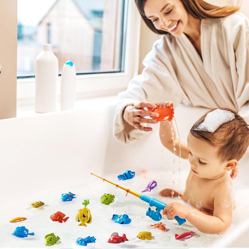 Christmas Gift Fishing Toy , Bath Toy for Child, Lodestone Fishing Pole, Summer Water Toys for , Outdoor and Indoor Toys, Gifts for Birthday and Holidays