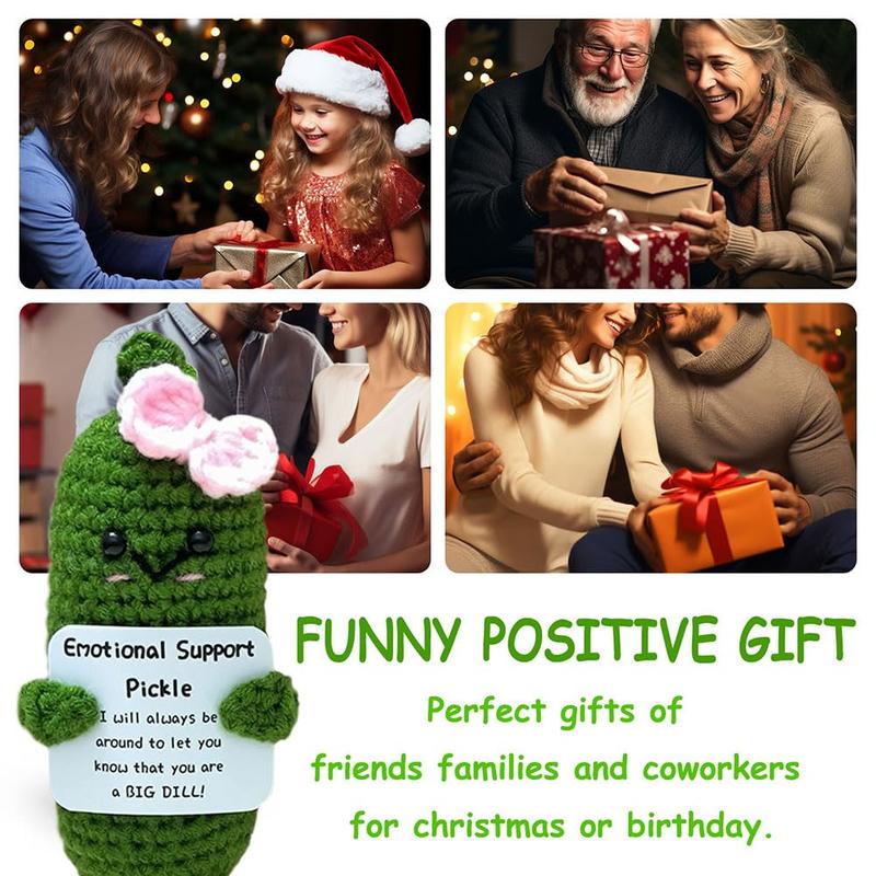 Mini Funny Emotional Support Pickle Cheer Up Gifts for Mother's Day and Women's Day
