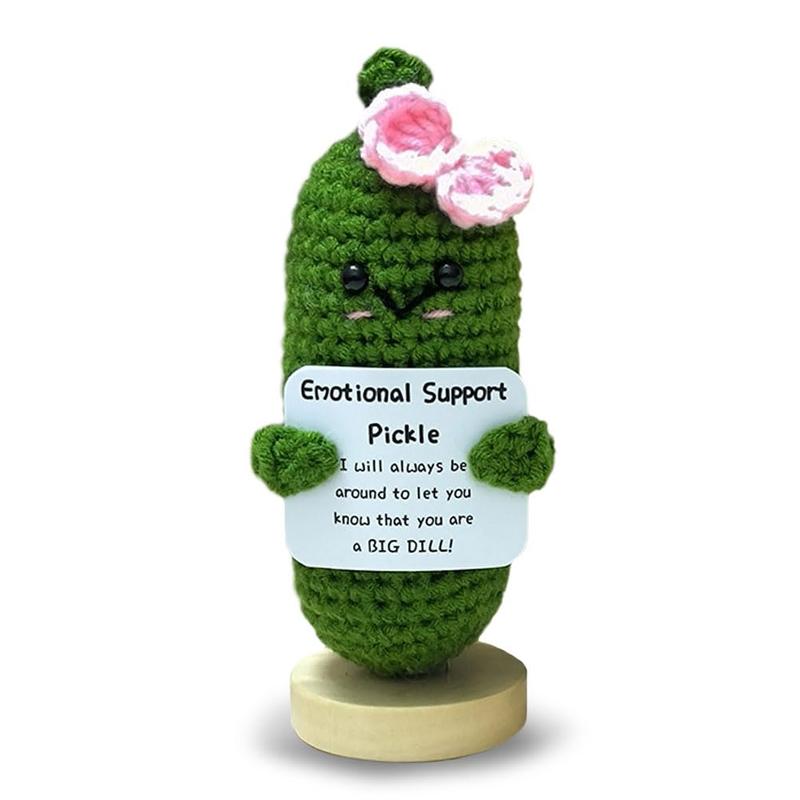Mini Funny Emotional Support Pickle Cheer Up Gifts for Mother's Day and Women's Day