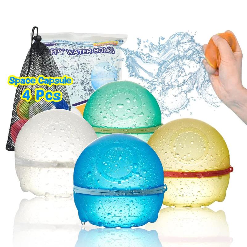 Summer Reusable Water Ball, Silicone Water Bomb with Mesh Bag, Water Balloon Toy For Pool Party, Suitable for Boys and Girls, Birthday Gift, Back To School