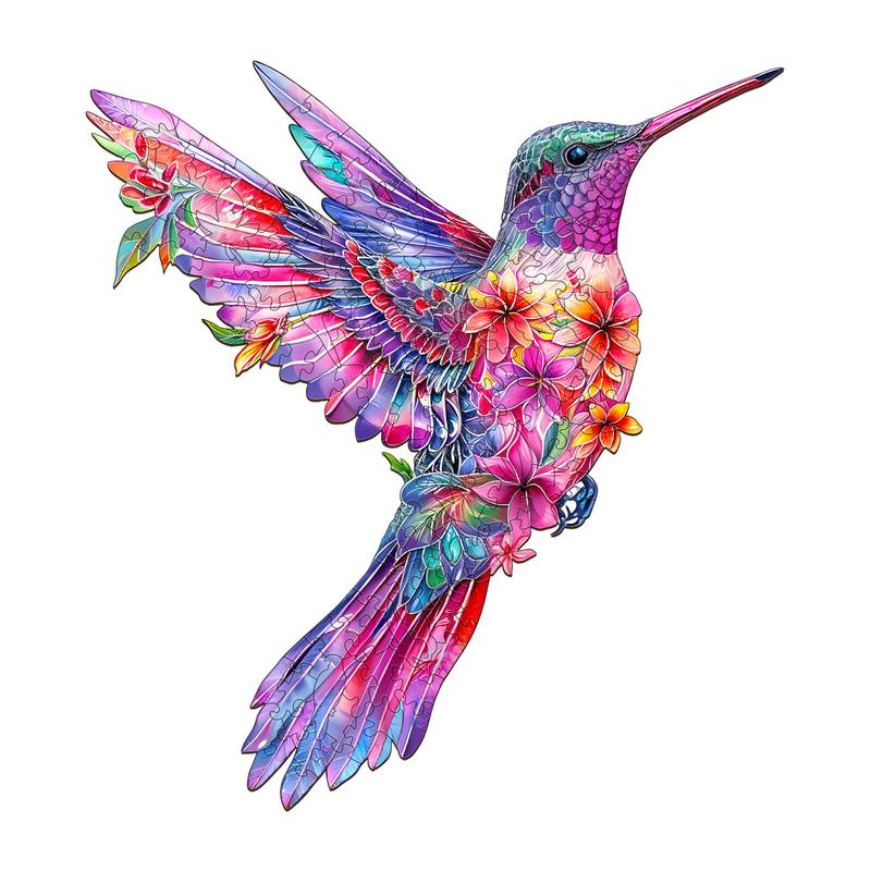 Hummingbird-3 Wooden Jigsaw Puzzle for Kids and Adults
