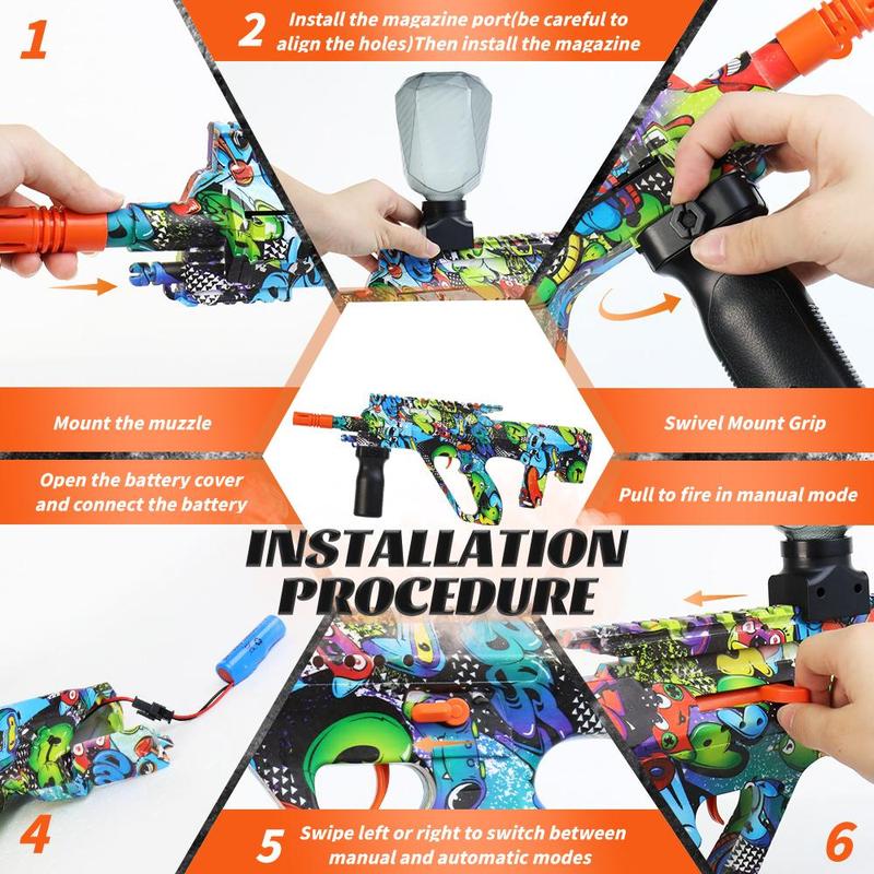 Electric Water Ball Shooting Toys, Automatic Splat Ball Toys, Outdoor Game Toys for Teens Ages 14+ and Adults, Eco-friendly Toy Gift