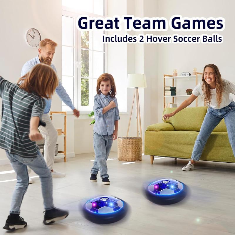 2 Pack LED Light Hover Soccer Ball, LED Light Soccer Ball Toys, Indoor Outdoor Games, christmas toys 2024 LED Light