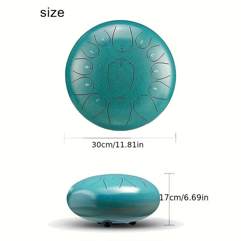 13 Note Steel Tongue Drum, Ethereal Voice Drum, Musical Instrument for Meditation & Yoga, Perfect for Family and Adults