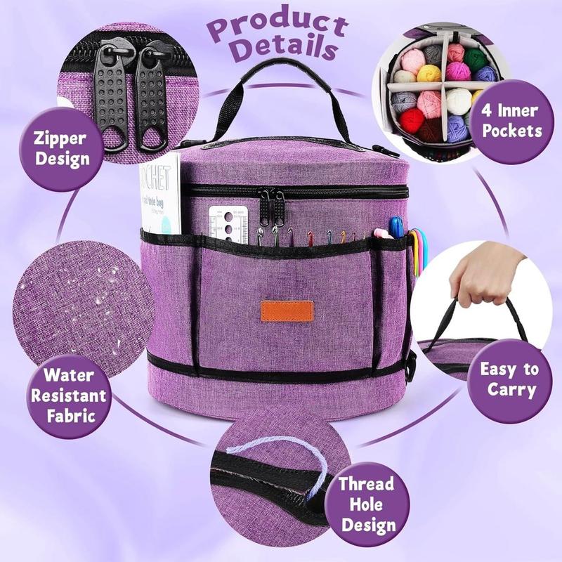 Crochet Kit for Beginners, Beginner Crochet Kit for Adults  Crochet Kits Includes Crochet Hooks Knitting Bag Crochet Yarn for Crocheting Instruction Knitting Kit Crochet Supplies Gift