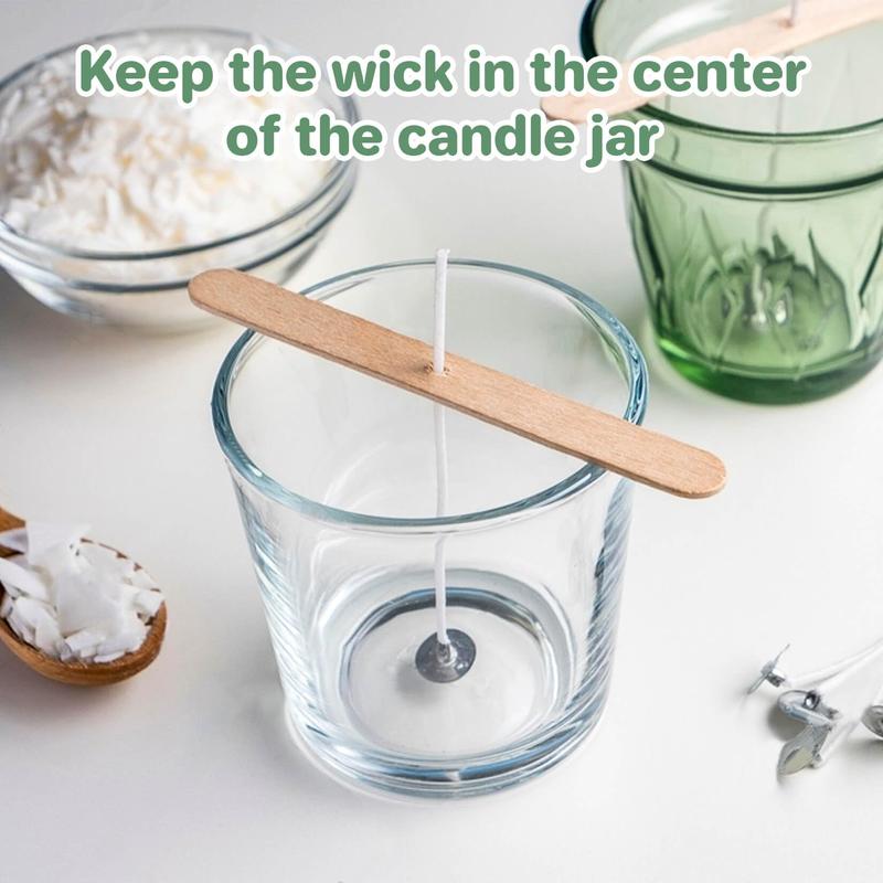 100 6-Inch Candle Wicks for DIY Candle Making: Thick Cotton for Soy & Beewax