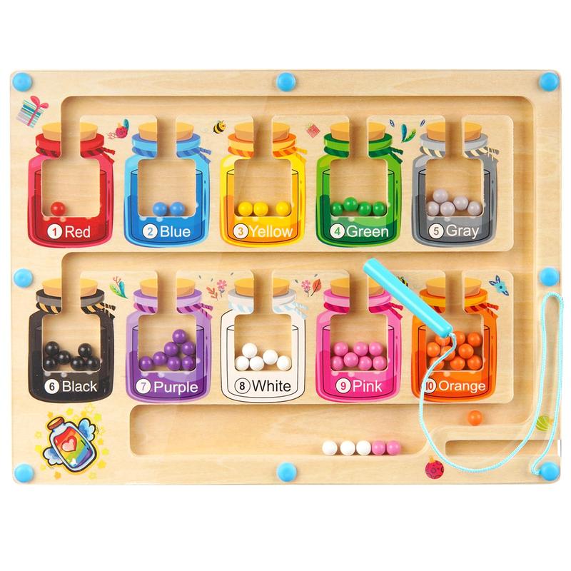 Christmas gifts kids toys, Magnetic Alphabet ,Color and Number Maze Toy , Montessori Color Sorting Puzzles Game for Kid, Counting Matching Board Toys, Learning Motor Skill Toy Gift for Boys Girls Toddlers Preschool 3 4 5 Years