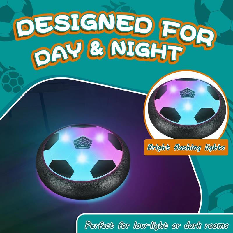Hover Soccer Ball Boys Toys - Soccer Toys Air Floating Soccer Toy with LED Lights and Foam Bumper Indoor Games for Boys and Girls Birthday Gift for 3-12 Year Old Rechargeable LED