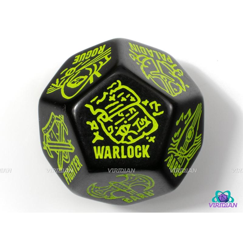 D&D Class Generator Die | Random TTRPG DnD Character Die, Improv, DM Dice Game Aide | Giant D12 Acrylic (1)