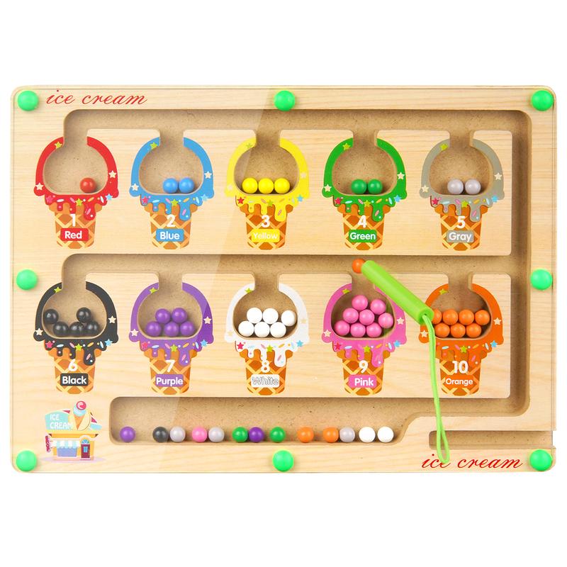 Christmas gifts kids toys, Magnetic Alphabet ,Color and Number Maze Toy , Montessori Color Sorting Puzzles Game for Kid, Counting Matching Board Toys, Learning Motor Skill Toy Gift for Boys Girls Toddlers Preschool 3 4 5 Years