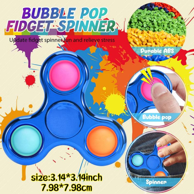 LED Light Up Fidget Spinner, 3 Counts set Colorful Light Up Finger Spinner, Stress Relief Hand Spinner Toy, Party Gift, Holiday Gift