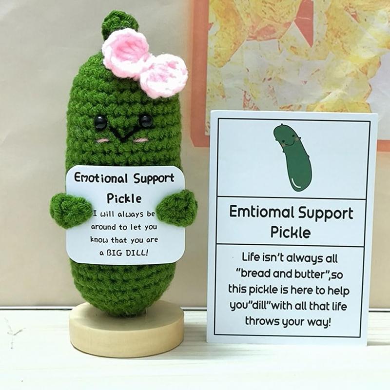 Mini Funny Emotional Support Pickle Cheer Up Gifts for Mother's Day and Women's Day